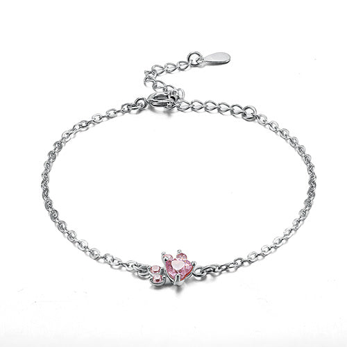 Rose Gold Paw Jewelry Set ā 4 Pieces with Zirconia Heart (Ring, Necklace, Earrings, Bracelet)