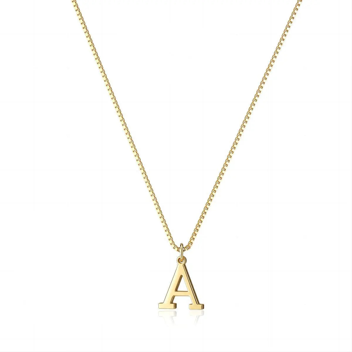 Gold Necklace with Initials in Love Letter Style