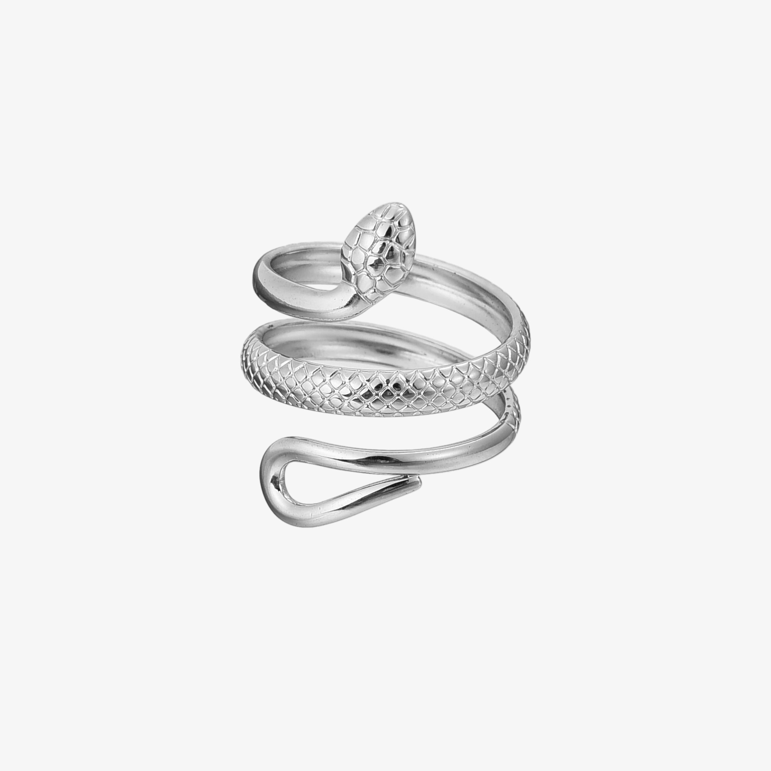 Serpentine Adjustable Ring 18K Gold Plated