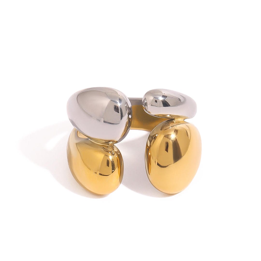 Two Tone Gold Silver Stackable Ring