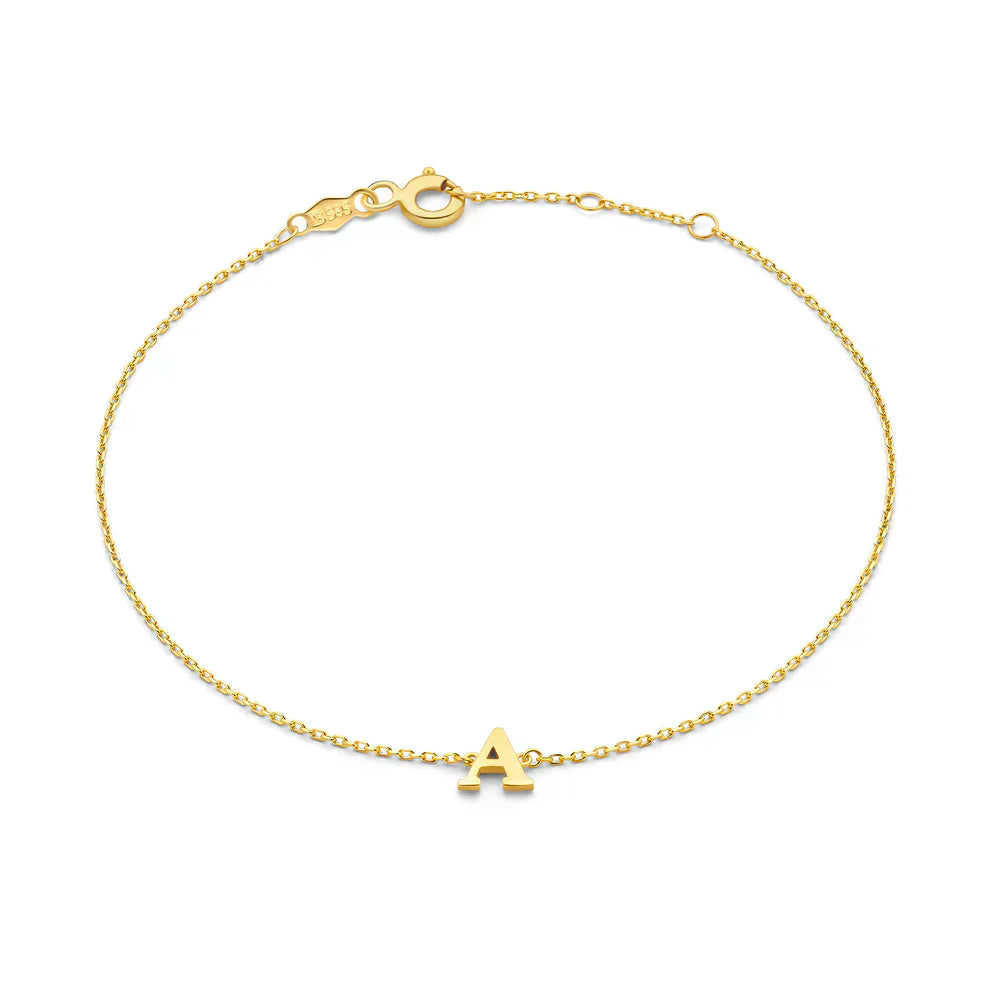 Gold Initial Bracelet Vita Signa