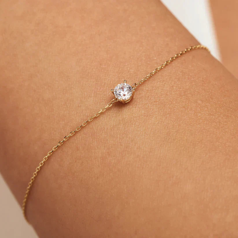 Cléa Stone Bracelet | White Gold