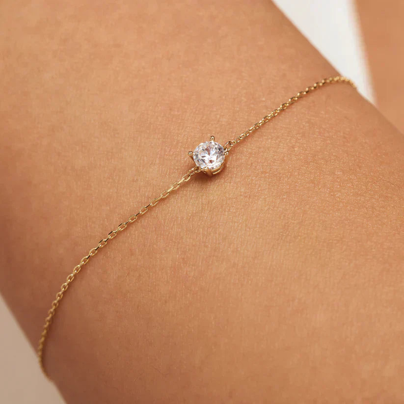 Gold Cléa Bracelet with Moissanite