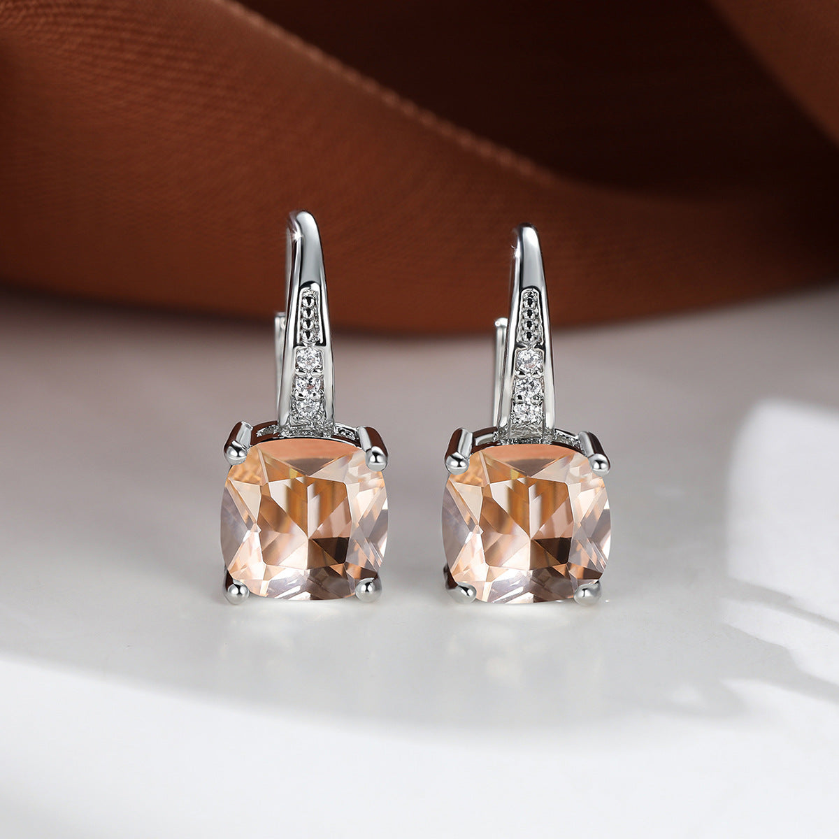 Mystic Stone Hoop Earrings | Gold