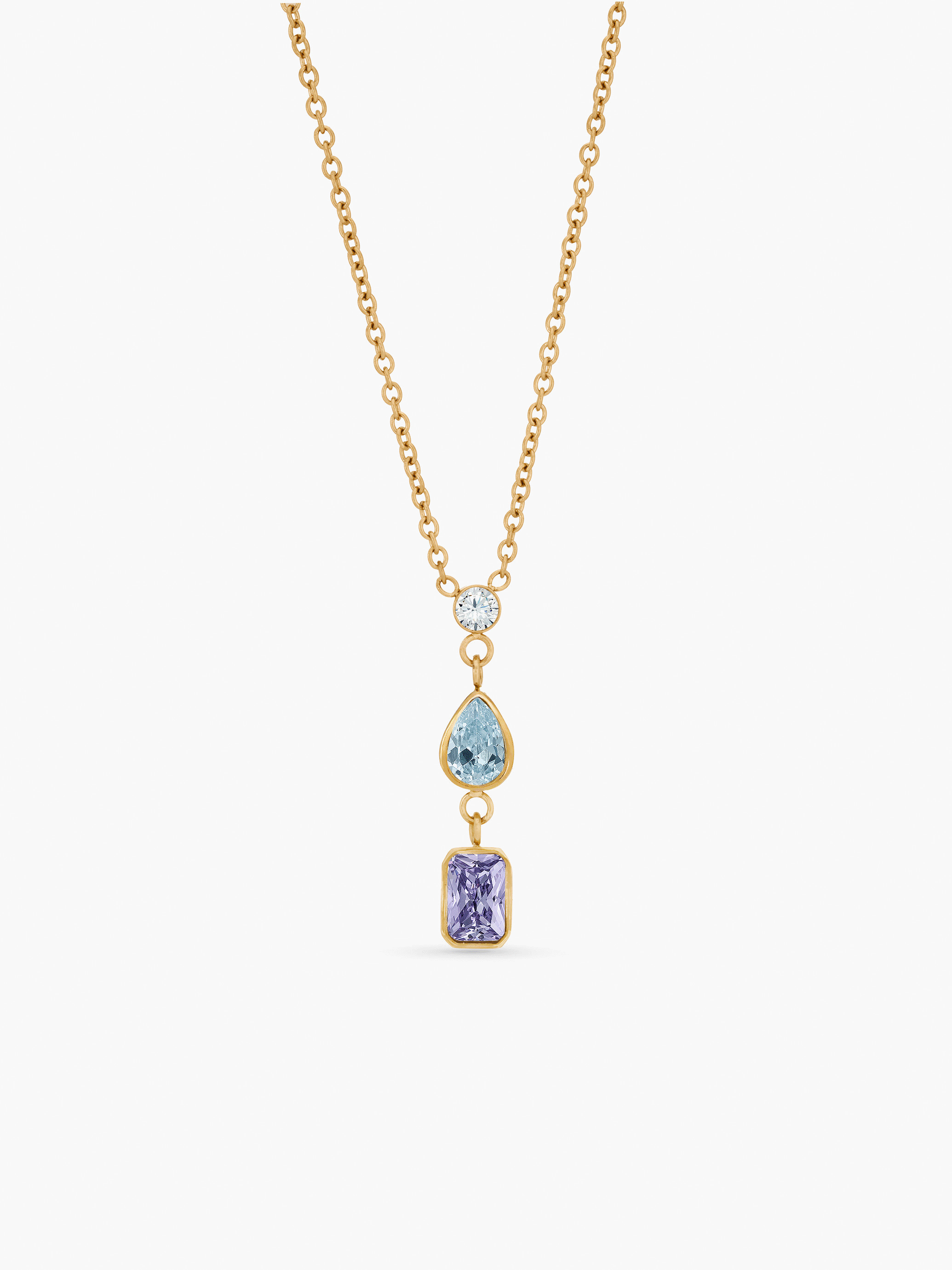 Trio Birthstone Drop Necklace