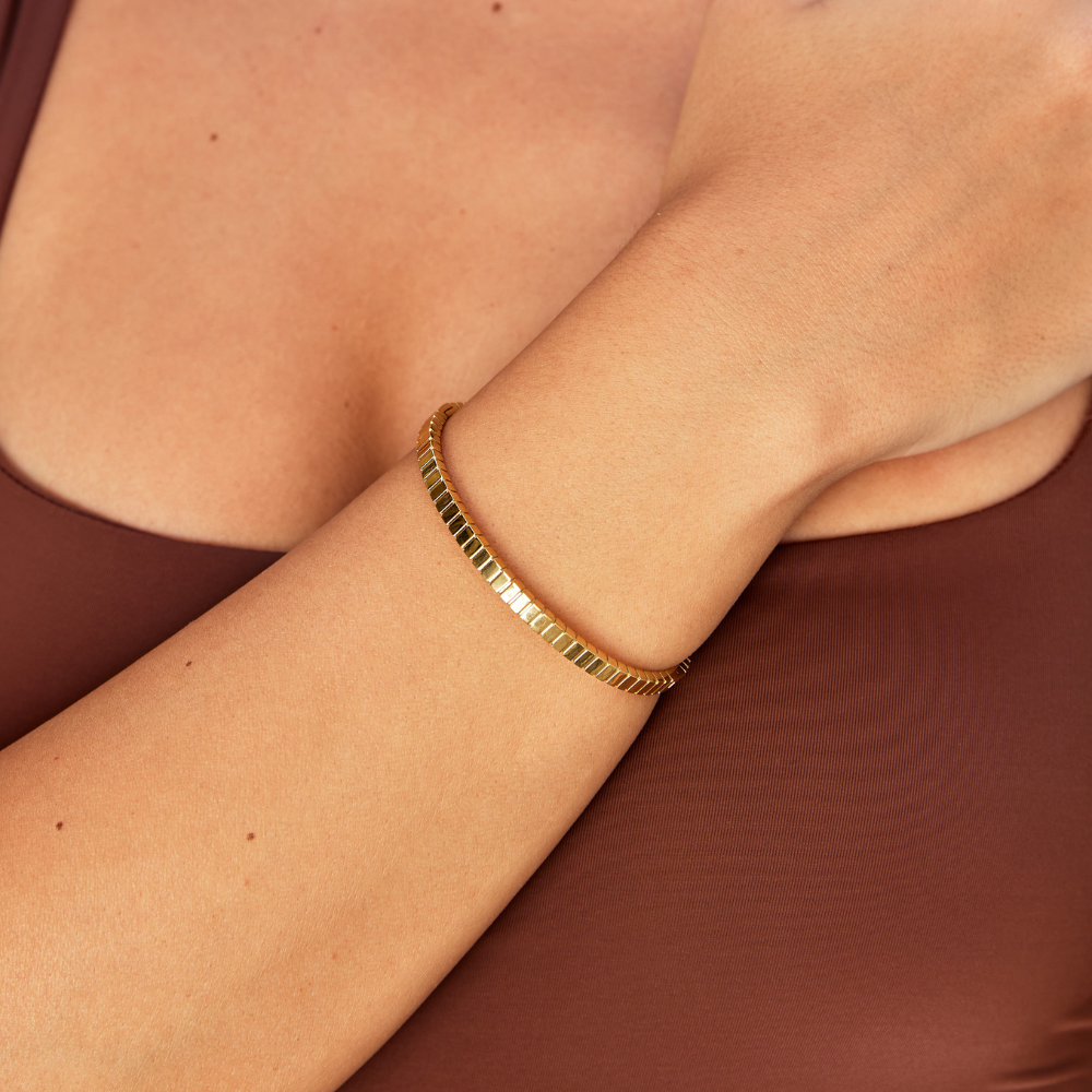 Gold Bracelet with Unique Structure