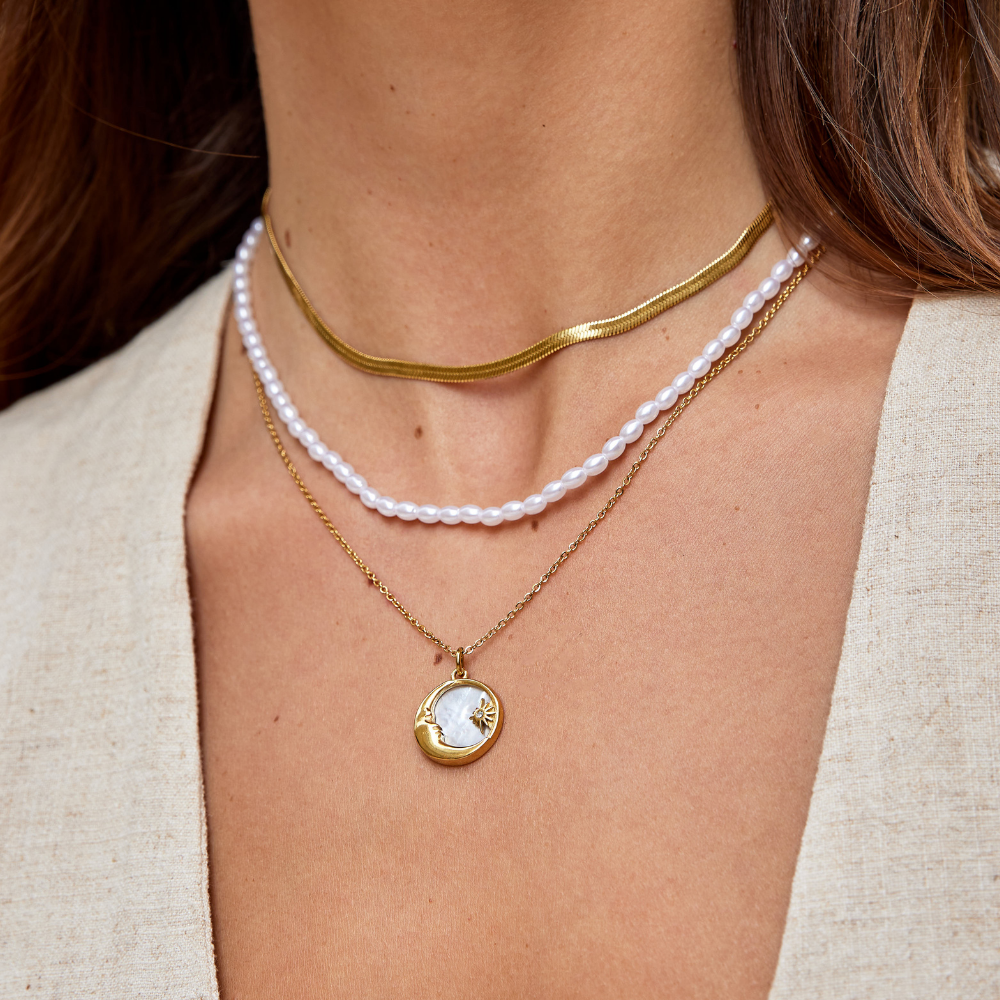 Golden Necklace with Fire