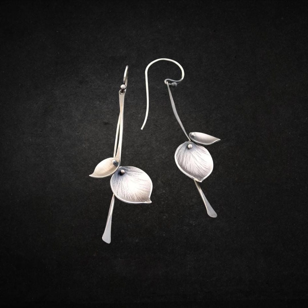 Silver Leaf Vintage Earrings