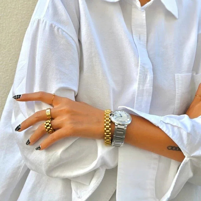Beauty Link Minimalist Ring 18K Gold Plated