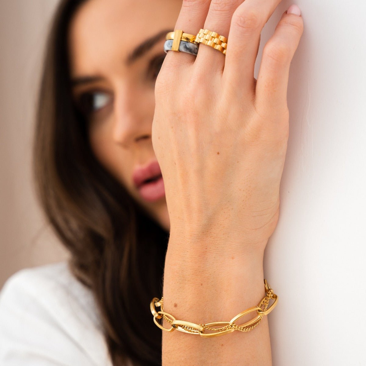 Rich Layers Ring 18K Gold Plated