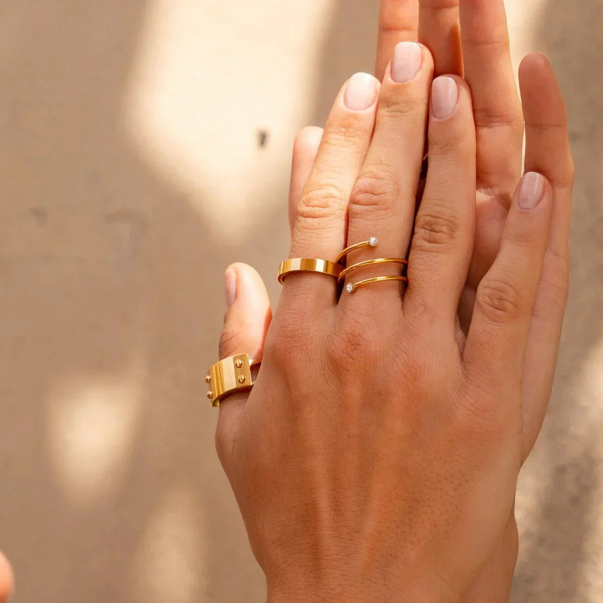Fine Spiral Ring 18K Gold Plated