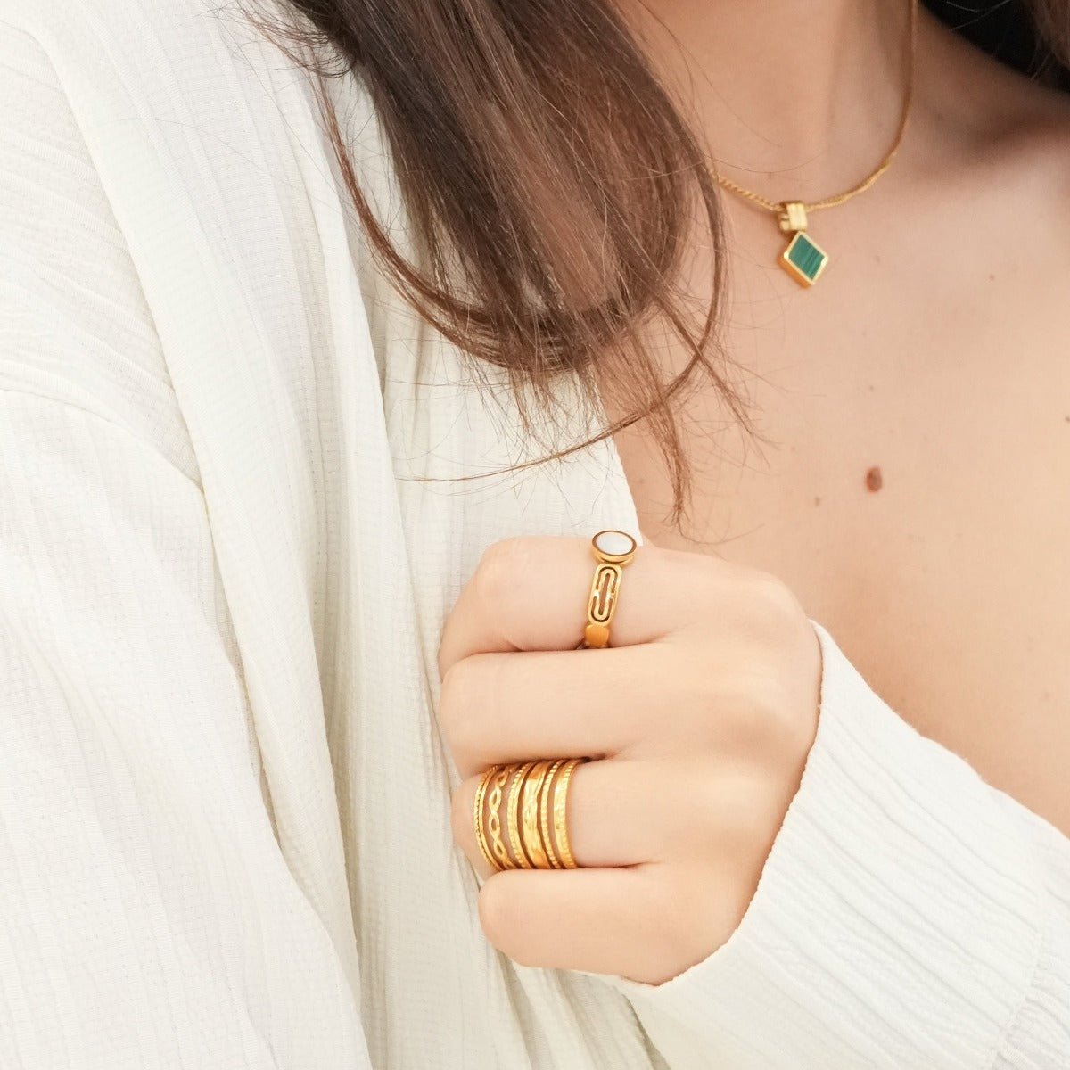 Royale Adjustable Ring 18K Gold Plated