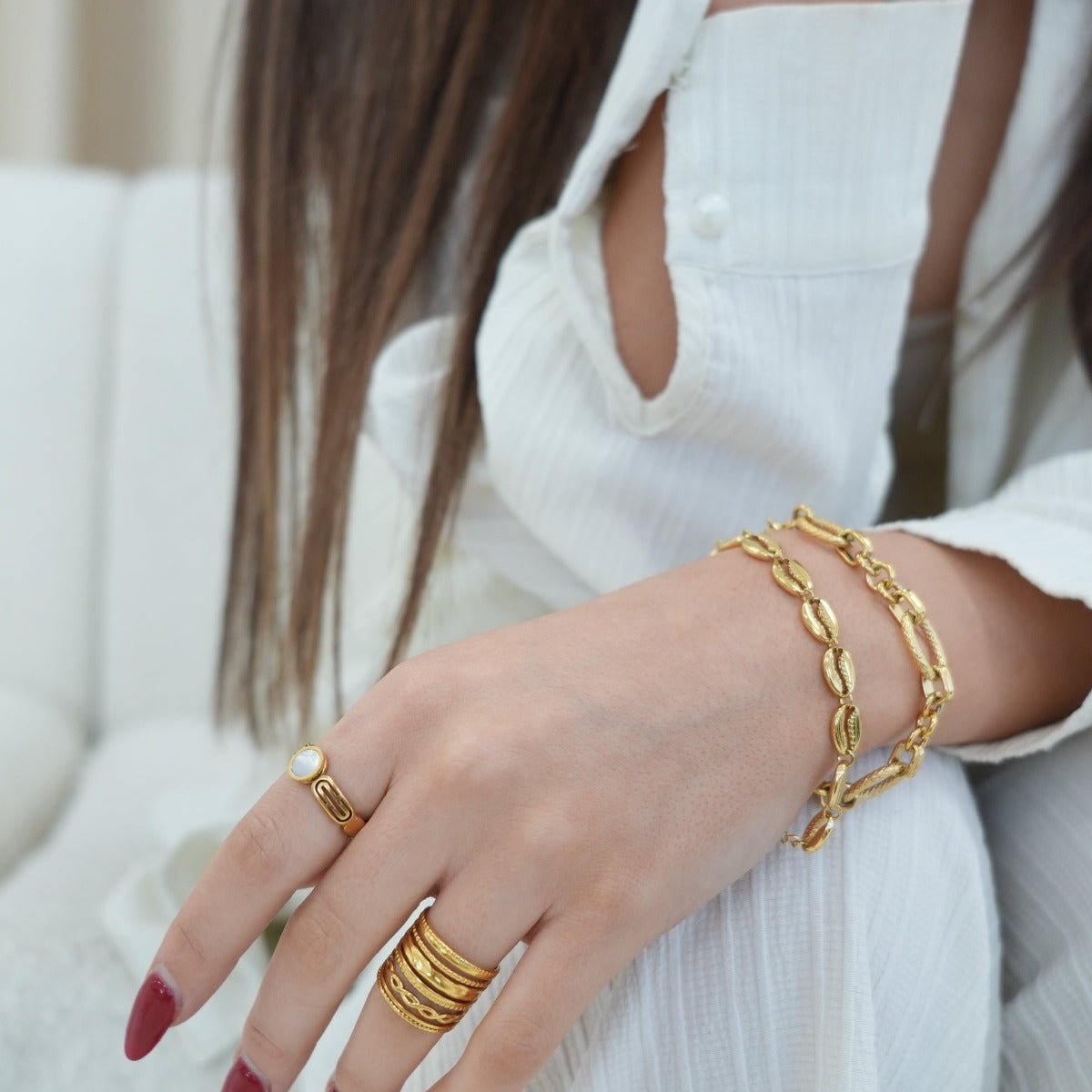 Royale Adjustable Ring 18K Gold Plated