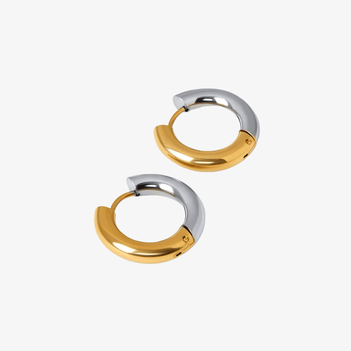 Contrast Hoop Earrings 18K Gold Plated