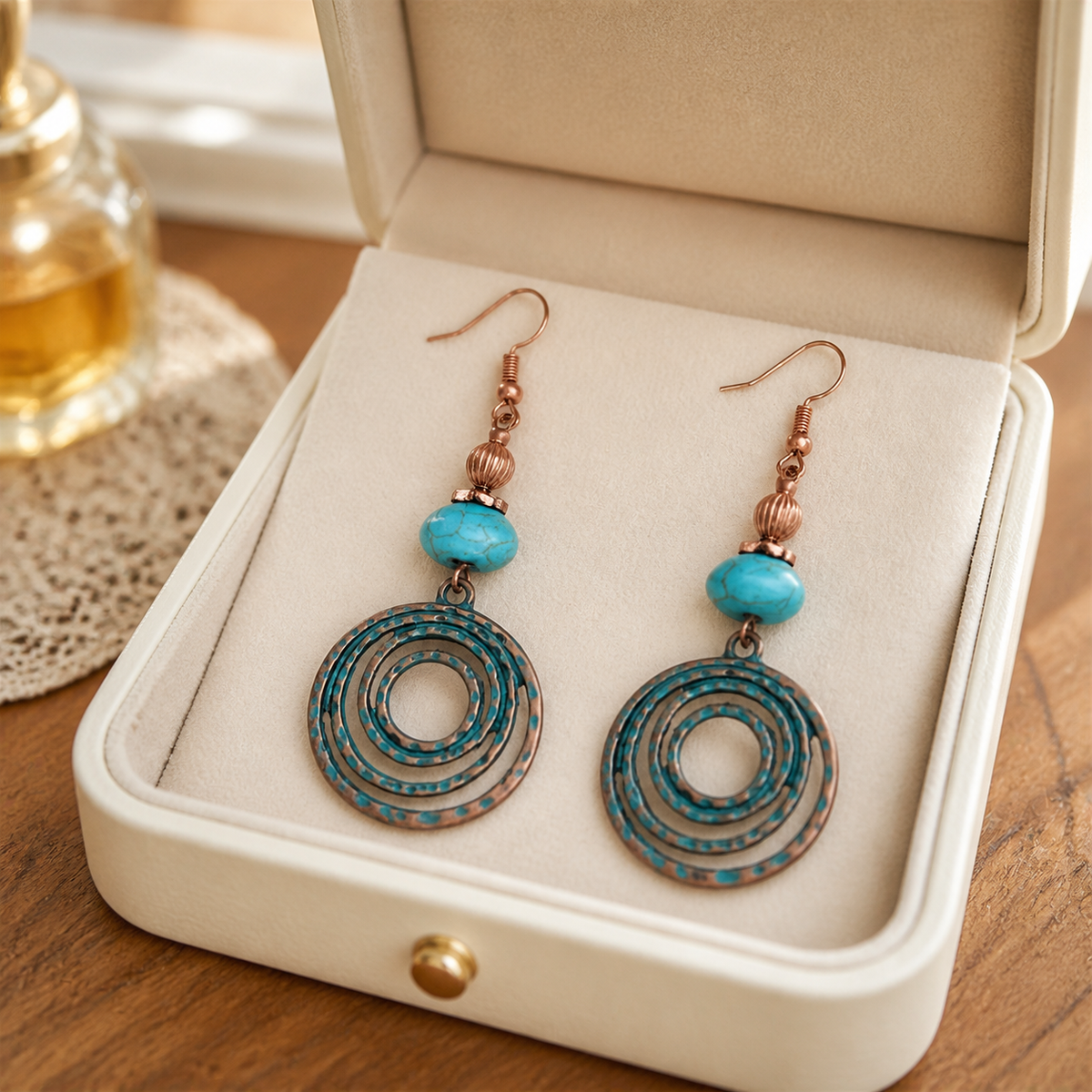 Nora™ Vintage Turquoise Earrings