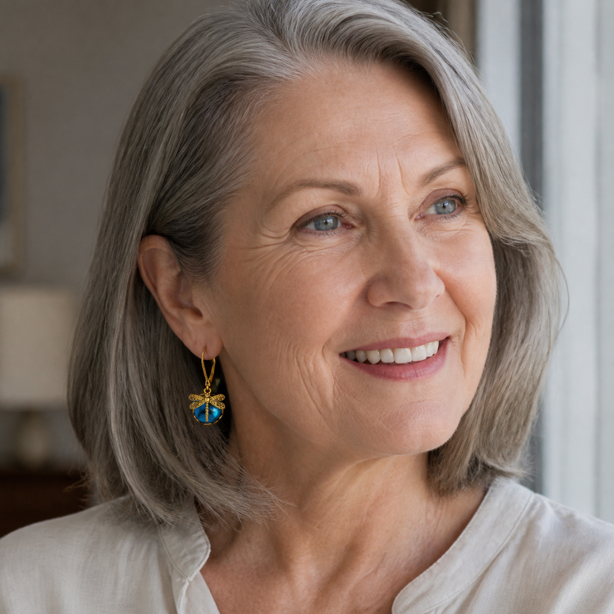 Clara™ Blue Dragonfly Earrings