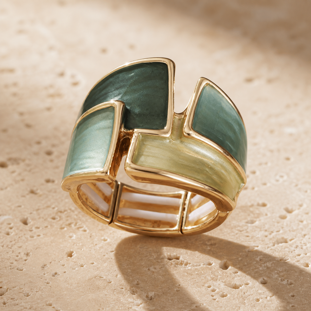 Adeline™ Vintage Green Statement Ring