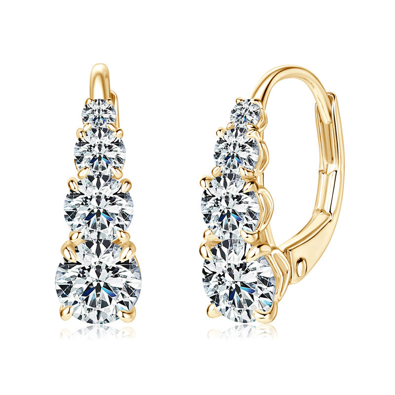 Gold Flame-Shaped Earrings