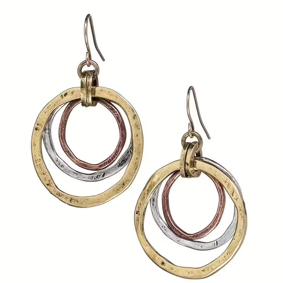 Multicolor Hoop Vintage Earrings