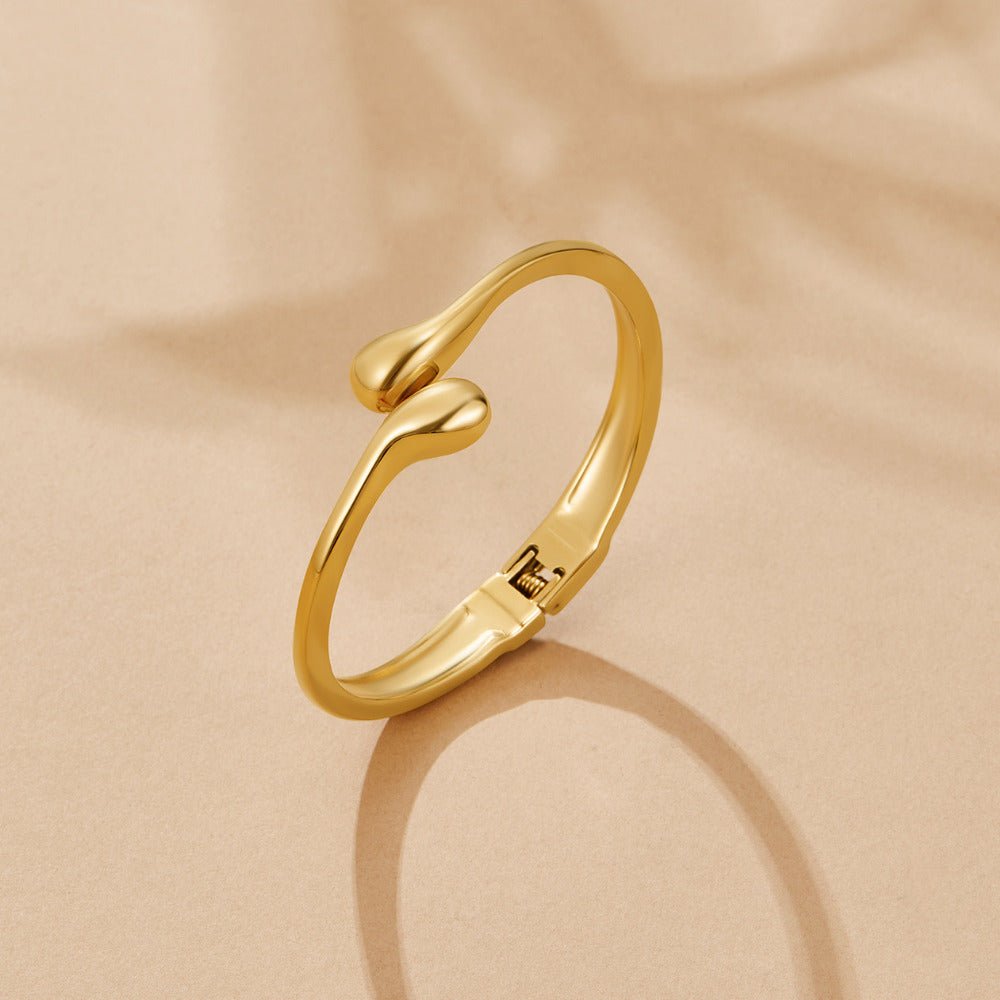 Gold Teardrop Bangle