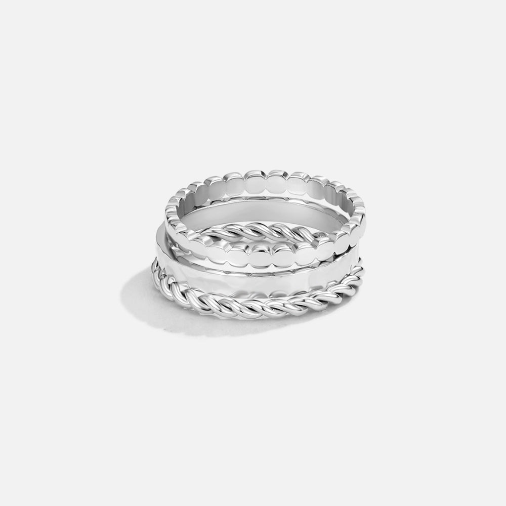 Hella Silver Stacked Ring