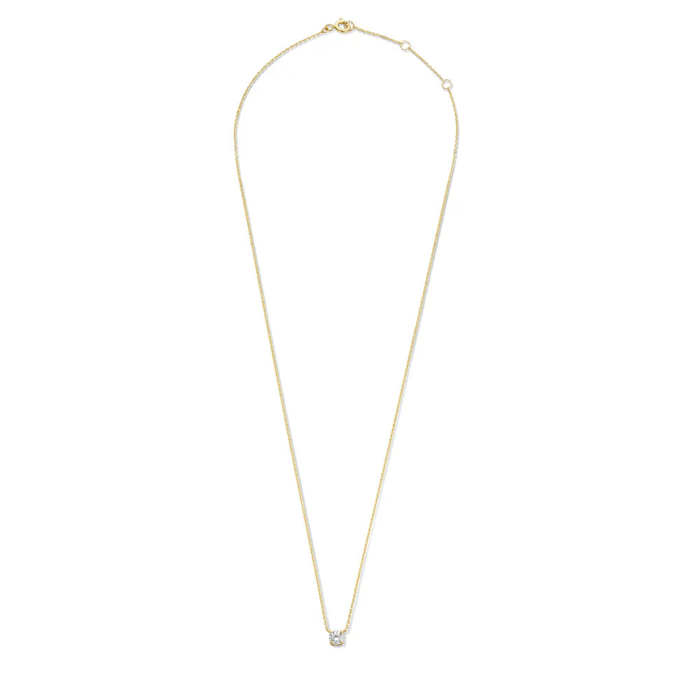 Cléa Gold Necklace with Moissanite Stones