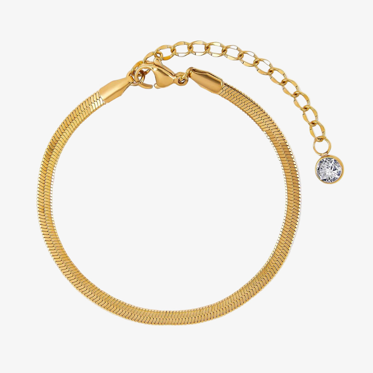Glamour Zirconia Bracelet Set 18K Gold Plated
