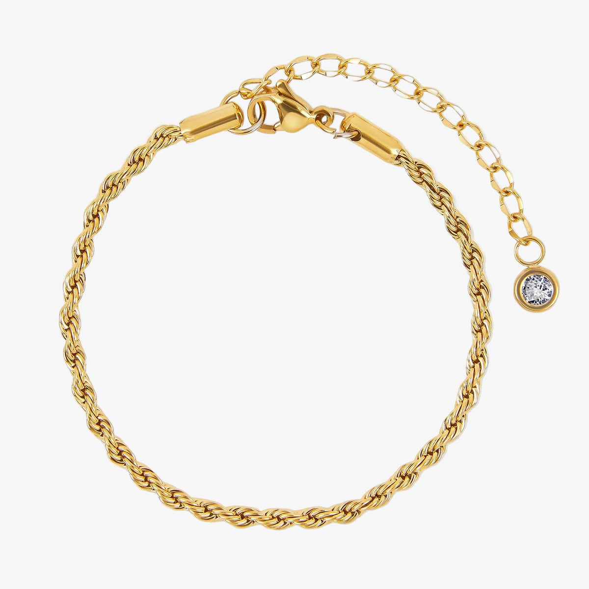 Glamour Zirconia Bracelet Set 18K Gold Plated