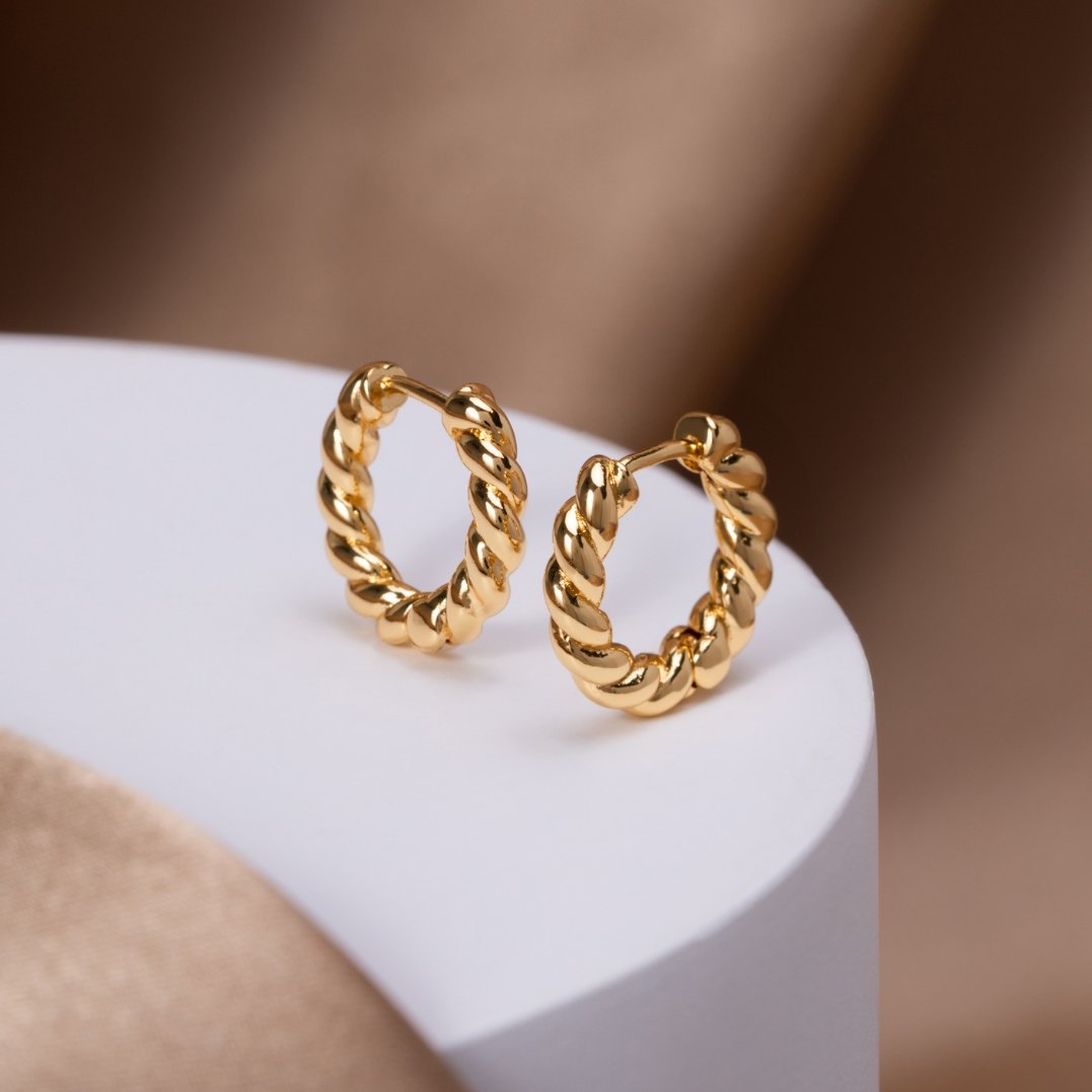 Gold Twist Earrings