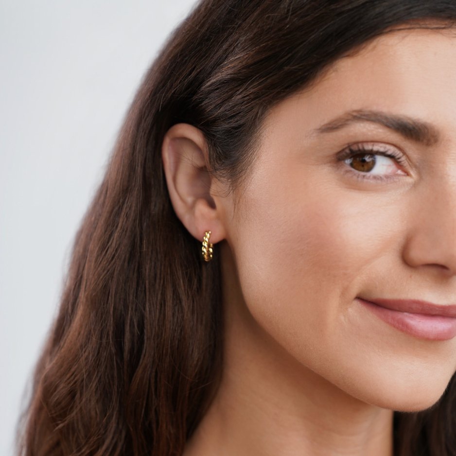 Gold Twist Earrings