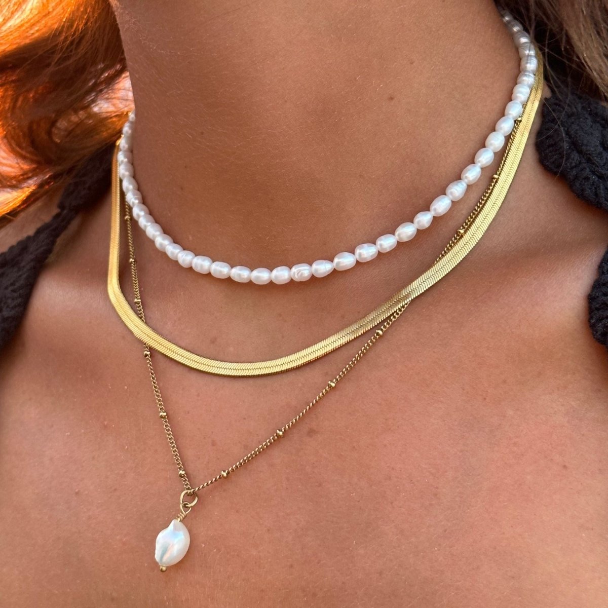 Florence Triple Layer Necklace 18K Gold Plated