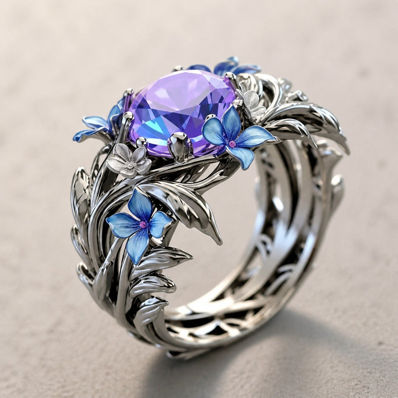 Lavender Bloom Heirloom Ring