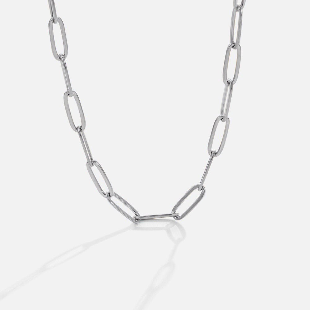 Paperclip Silver Necklace