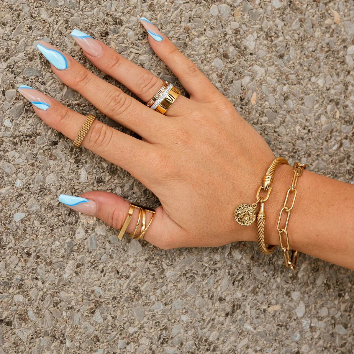 Celina Chain Link Bracelet 18K Gold Plated