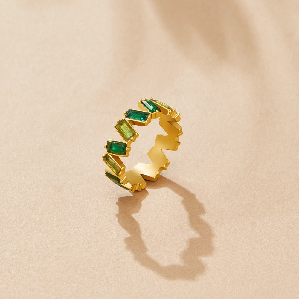 'Sapphire Dream' Crystal Baguette Ring