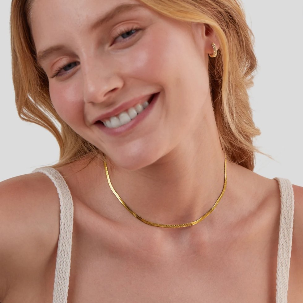 Golden Necklace with Fire