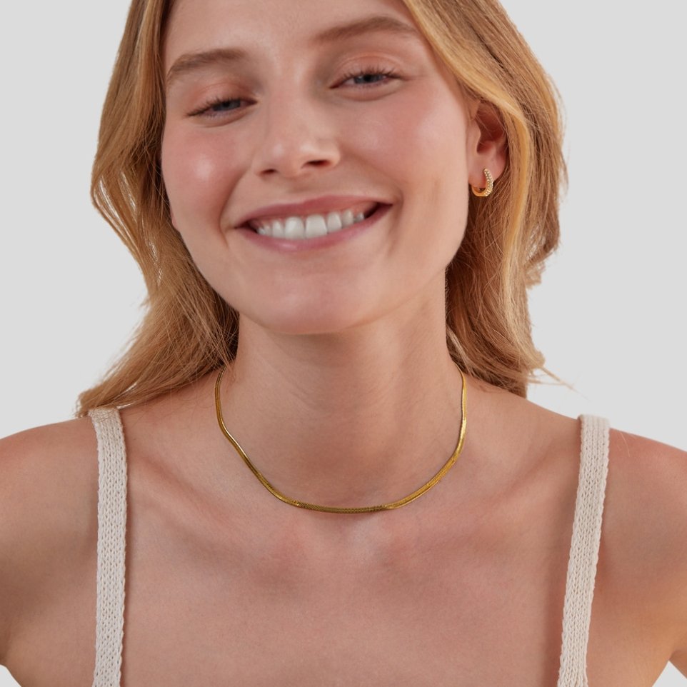 Golden Necklace with Fire