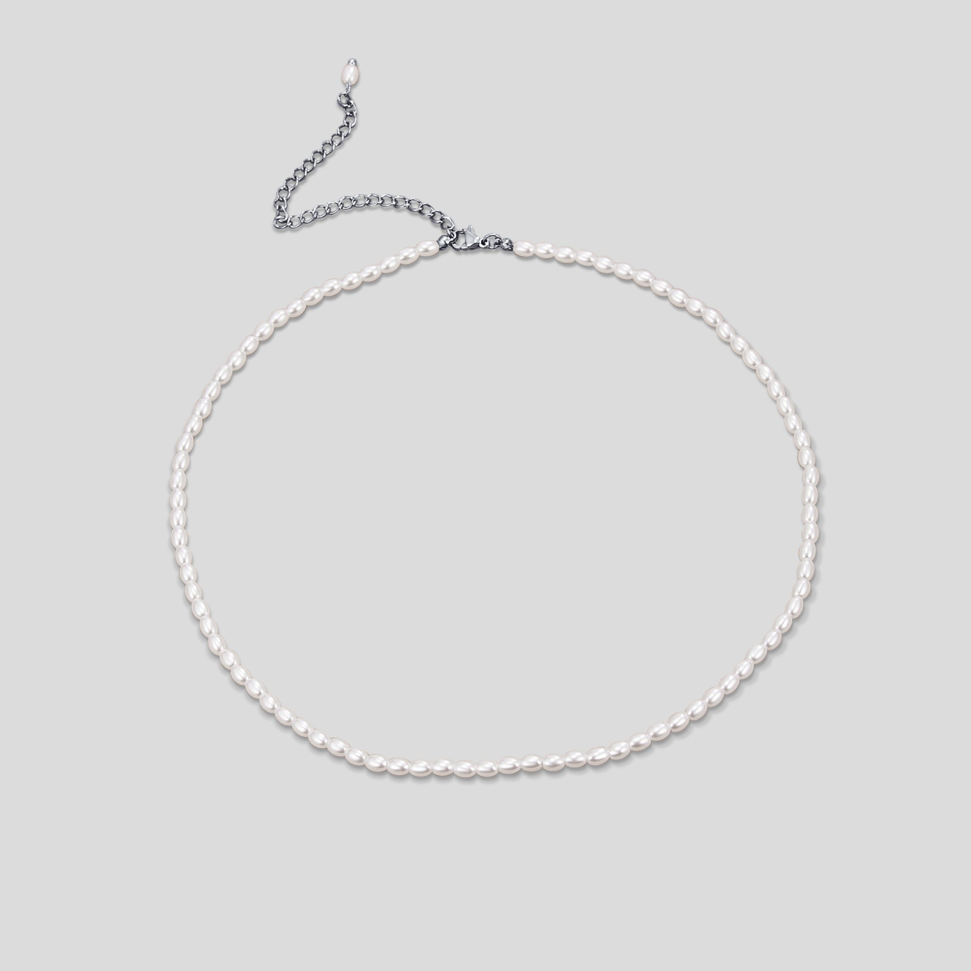 Temi Pearl Silver Necklace