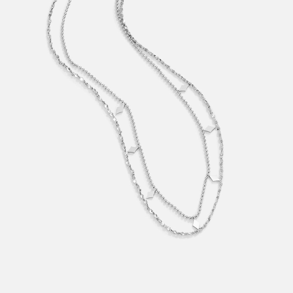 Willow Diamond Drop Layered Necklace