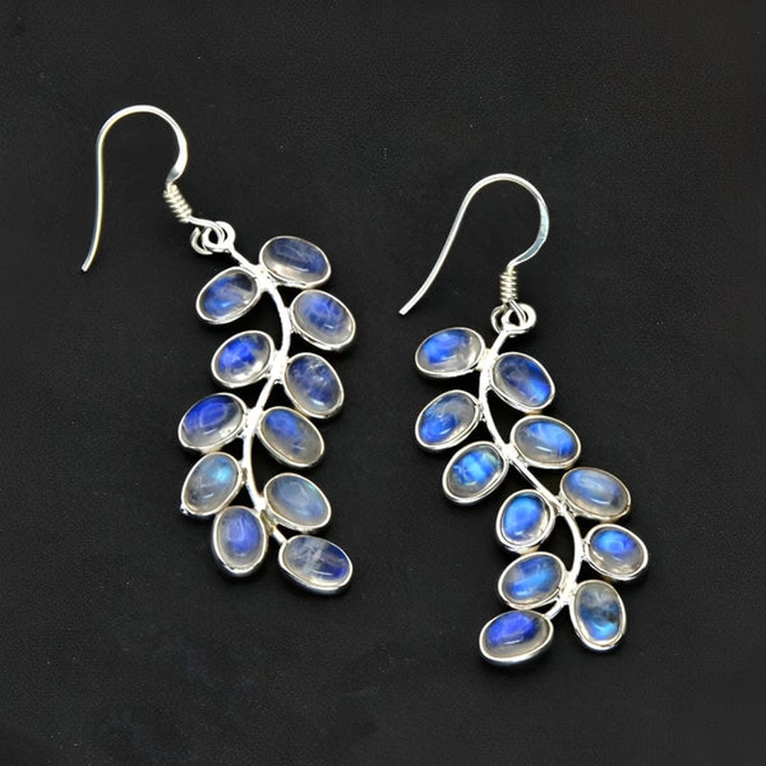 Moonstone Purple Elegant Earrings