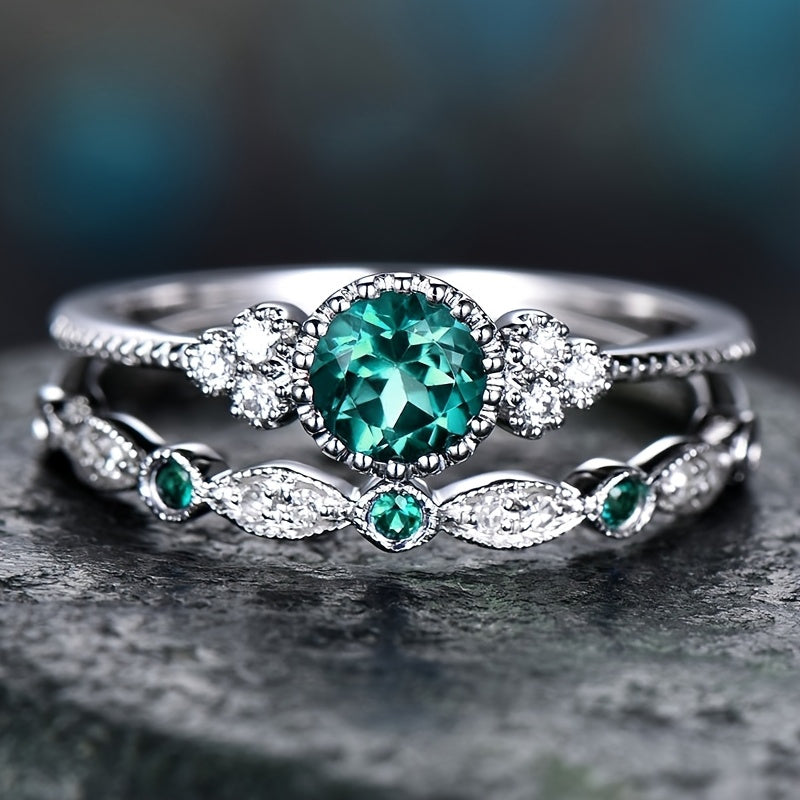 Rosalie™ Vintage Crystal Ring Duo
