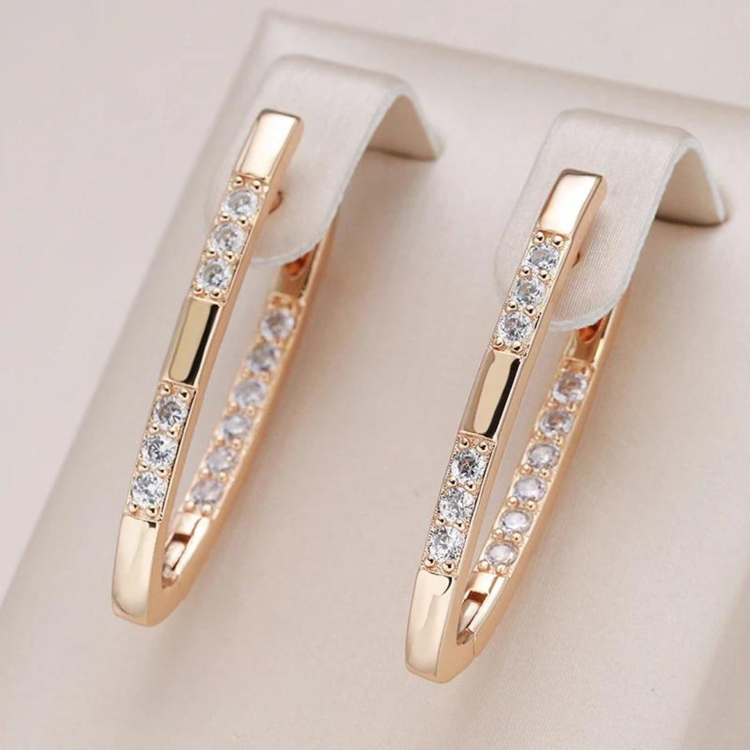 Sylvia Elegant Earrings with Zirconia