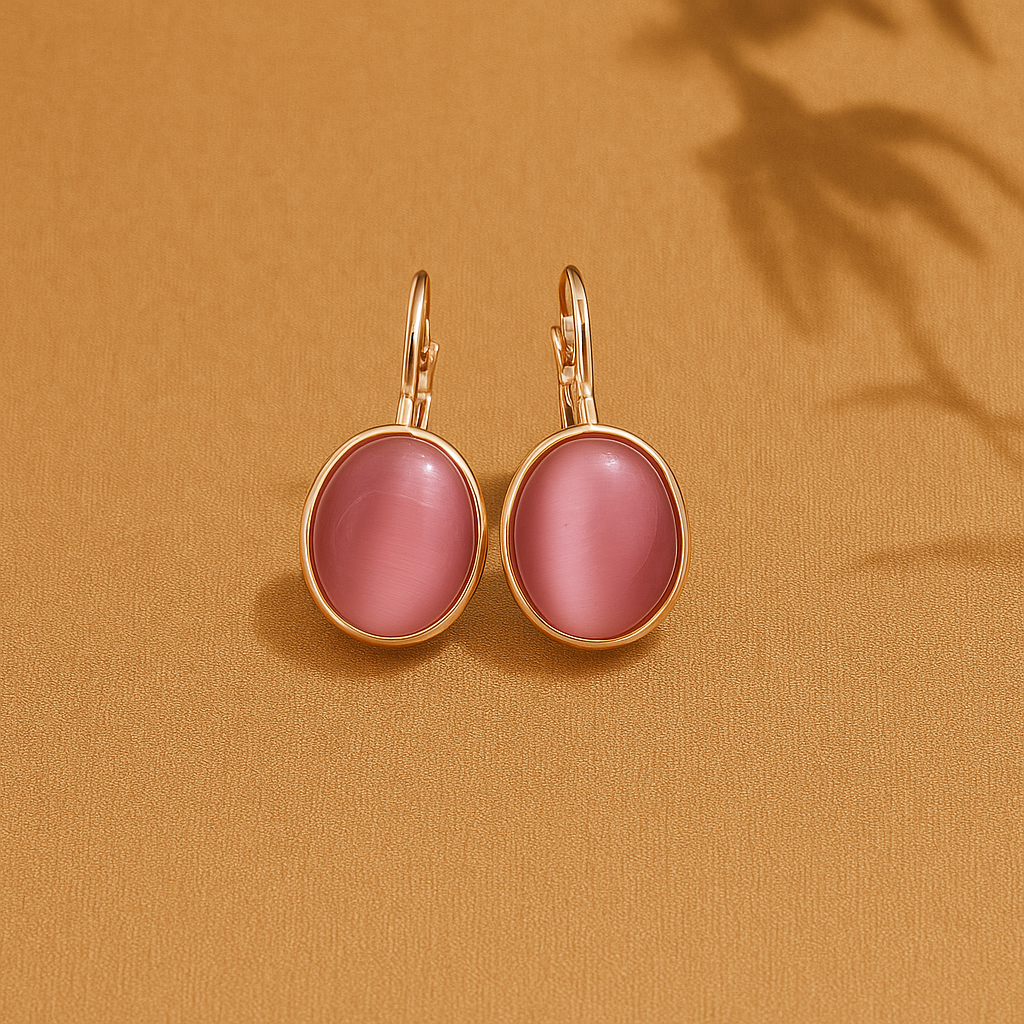 Unique Vintage Earrings with Moonstone