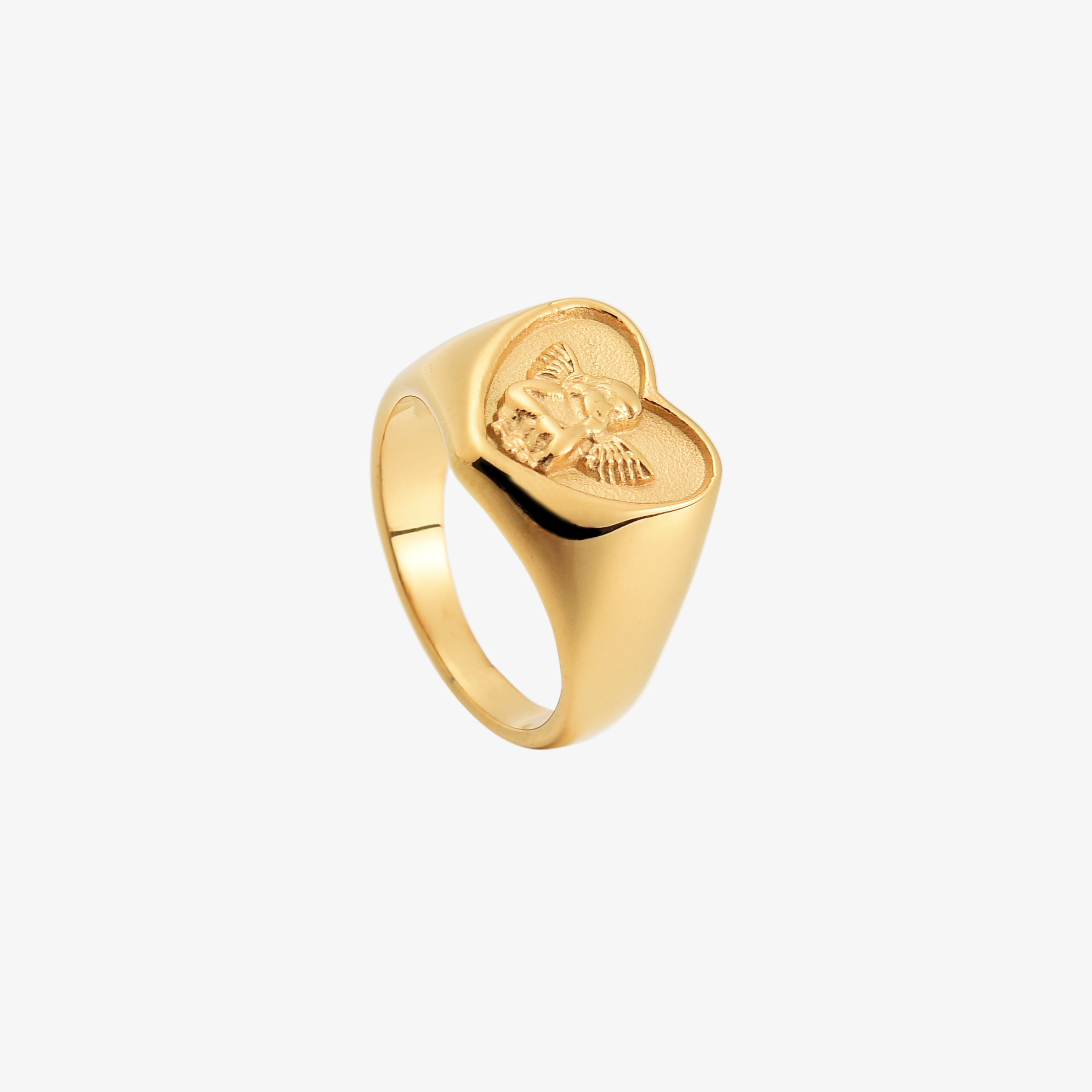 Luna Heart Ring 18K Gold Plated