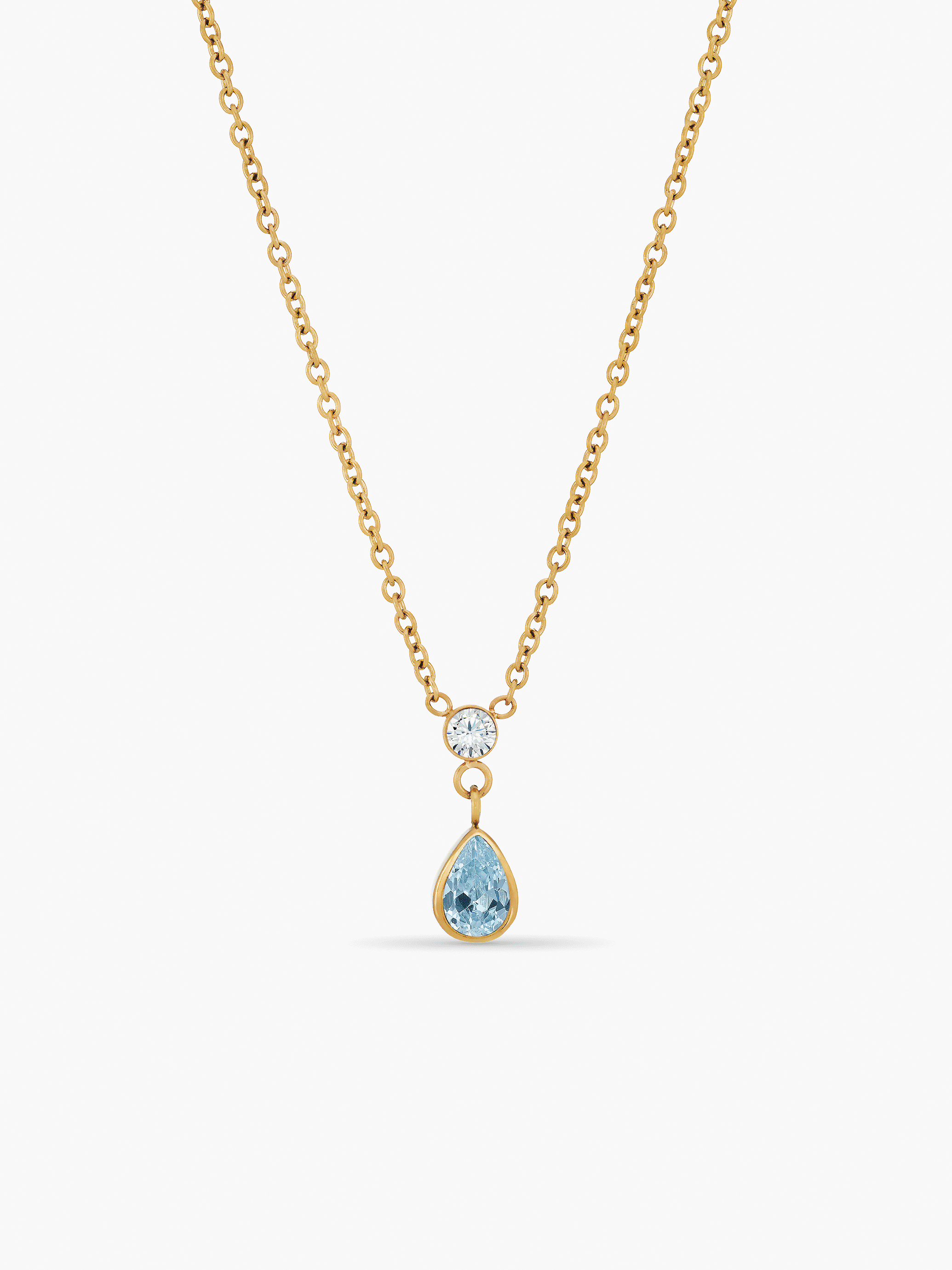 Duo Birthstone Drop Necklace