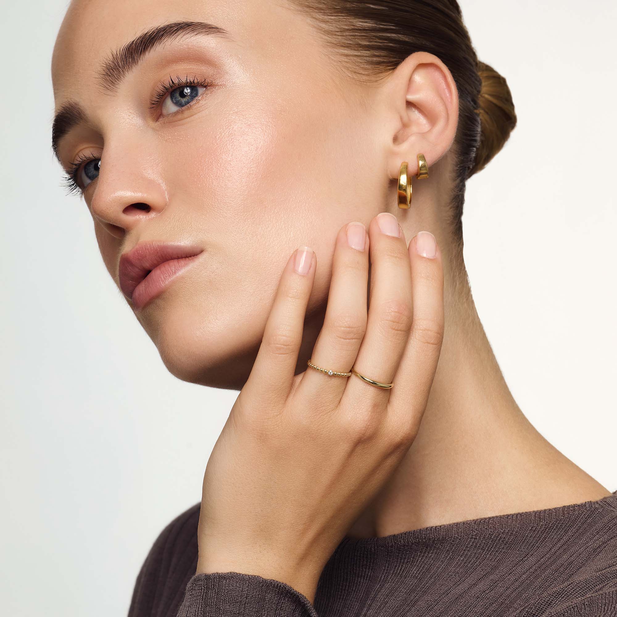 Gold Dome-Shaped Ring