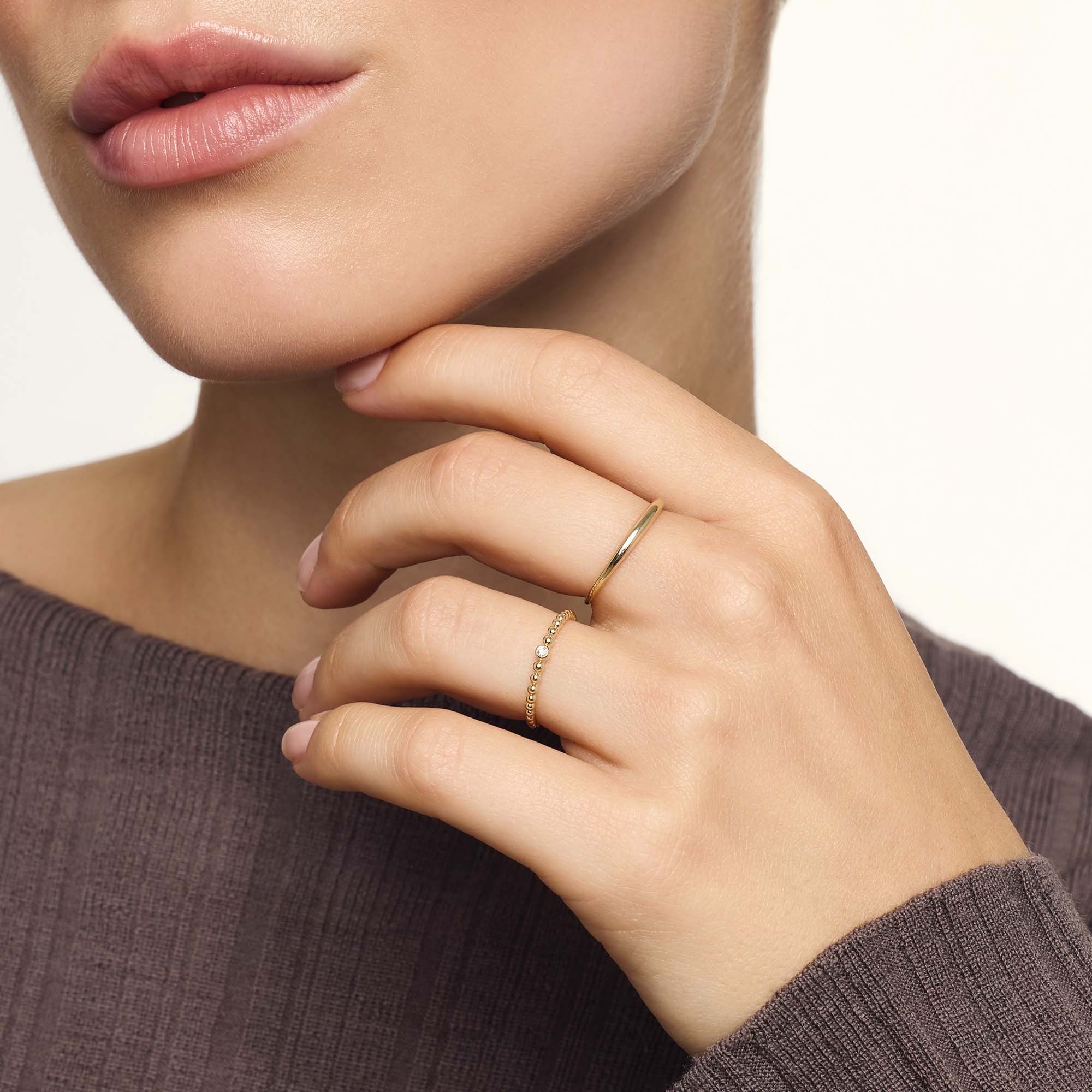 Gold Dome-Shaped Ring