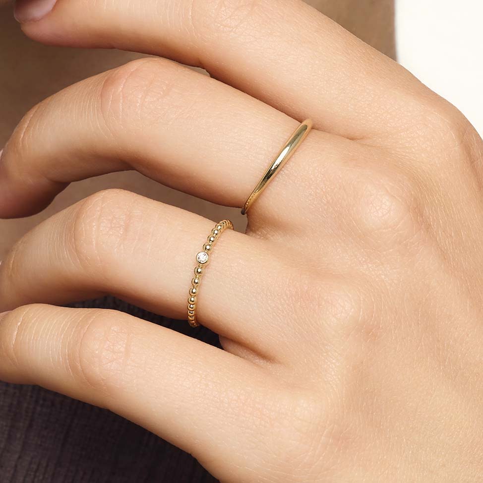 Gold Dome-Shaped Ring