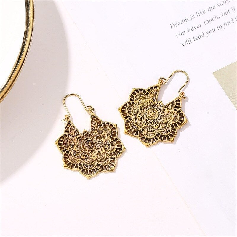LILLI Lotus Mandala Earrings