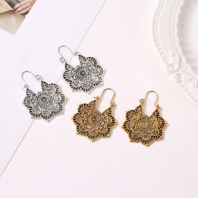 LILLI Lotus Mandala Earrings